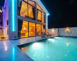 Kaş Bezirgan'da Deniz Manzaralı, Özel Havuzlu, 2+1 Villa - 2