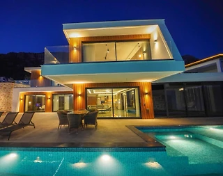 Kaş Bezirgan'da Büyüleyici Deniz Manzaralı, Özel Havuzlu, Kiralık Villa - 3