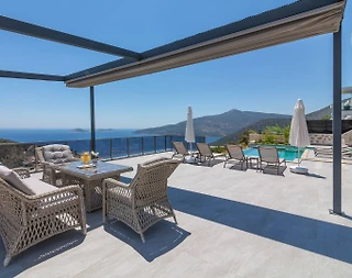 Kaş Kalkan'da Enfes Deniz Manzaralı, Özel Havuzlu, Romantik Villa - 4