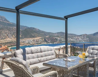 Kaş Kalkan'da Enfes Deniz Manzaralı, Özel Havuzlu, Romantik Villa - 5