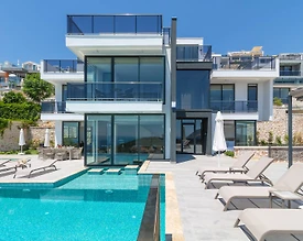 Kaş Kalkan'da Enfes Deniz Manzaralı, Özel Havuzlu, Romantik Villa - 3
