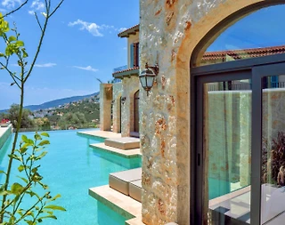 Kaş Kalkan'da Göz Alıcı Deniz Manzaralı, Özel Havuzlu, Ferah Villa - 3