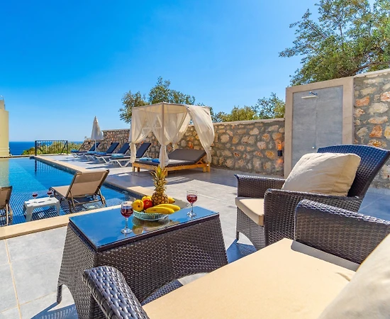 Kaş Kalkan'da Denize Yürüme Mesafesinde, Özel Havuzlu, Tatil Villası - 1