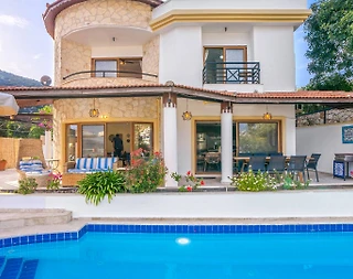 Kaş Kalkan'da Doğa ve Deniz Manzaralı, Özel Havuzlu, Otantik Villa - 4