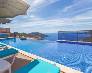 Kaş Kalkan'da Deniz Manzaralı, Sonsuzluk Havuzlu, 4+1 Kiralık Villa - 3
