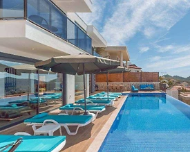 Kaş Kalkan'da Deniz Manzaralı, Sonsuzluk Havuzlu, 4+1 Kiralık Villa - 2
