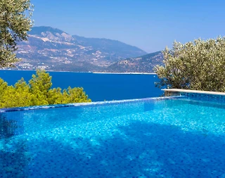 Kaş Yeşilköy'de Enfes Deniz Manzaralı, Özel Havuzlu, Taş Villa - 3