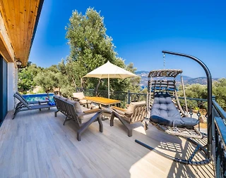 Kaş Yeşilköy'de Balayı Çiftlerine Uygun, Özel Havuzlu, Manzaralı Villa - 5