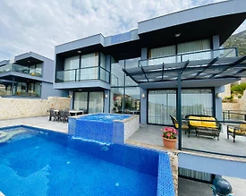 Kaş Kalkan'da Muhteşem Deniz Manzaralı, Özel Havuzlu, Modern Villa - 3