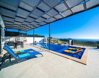 Kaş Bezirgan'da Enfes Deniz Manzaralı, Özel Havuzlu, Lüks Villa - 2