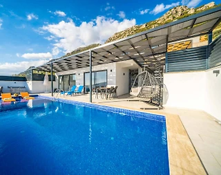 Kaş Bezirgan'da Enfes Deniz Manzaralı, Özel Havuzlu, Lüks Villa - 4