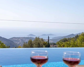Kaş İslamlar'da Deniz Manzaralı, Özel Havuzlu, Kiralık Balayı Villası - 5