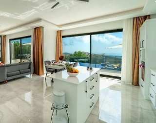Kaş Bezirgan'da Enfes Deniz Manzaralı, Özel Havuzlu, Jakuzili Villa - 5