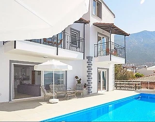 Kalkan'da Deniz Manzaralı, Denize Yürüyüş Mesafesinde, Kiralık Villa - 5