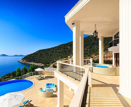 Kaş Kalkan'da Göz Alıcı Deniz Manzaralı, Özel Havuzlu, Lüks Villa - 1