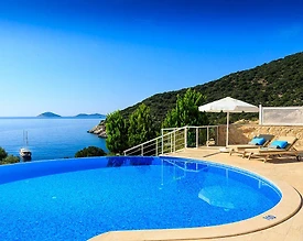 Kaş Kalkan'da Göz Alıcı Deniz Manzaralı, Özel Havuzlu, Lüks Villa - 3