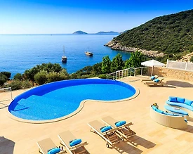 Kaş Kalkan'da Göz Alıcı Deniz Manzaralı, Özel Havuzlu, Lüks Villa - 2