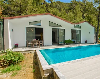 Kaş İslamlar'da Doğa İçerisinde, Özel Havuzlu, Romantik Villa - 5