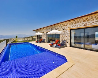 Kaş İslamlar'da Çekirdek Ailelere Uygun, Özel Havuzlu, Otantik Villa - 4