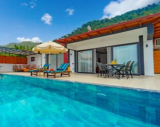 Kaş İslamlar'da Küçük Ailelere Uygun, Özel Havuzlu, Modern Villa - 4