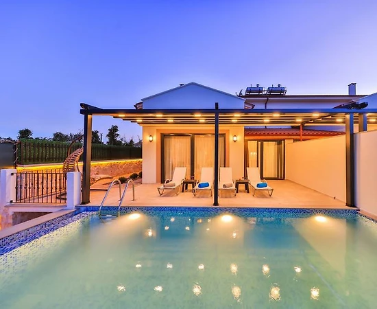 Kaş Andifli'de Balayı Çiftlerine Uygun, Özel Havuzlu, 2+1 Villa - 1