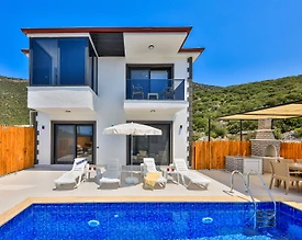 Kaş Belenli'de Panoramik Deniz Manzaralı, Özel Havuzlu, Lüks Villa - 2