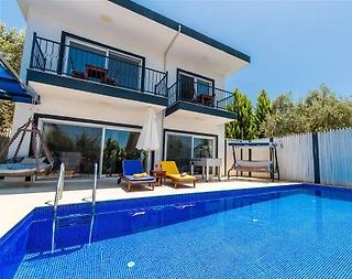 Kaş Üzümlü'de Doğayla Baş Başa, Yetişkin ve Çocuk Havuzlu, 2+1 Villa - 1