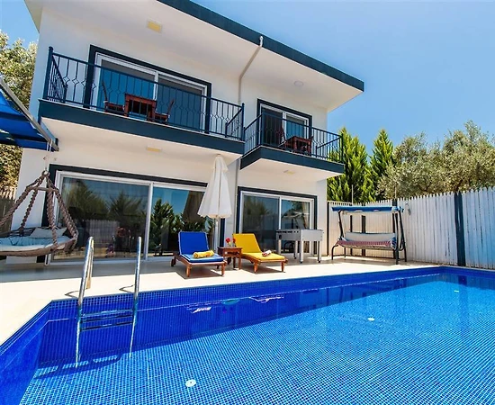Kaş Üzümlü'de Doğayla Baş Başa, Yetişkin ve Çocuk Havuzlu, 2+1 Villa - 1