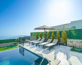 Kaş İslamlar'da Muhteşem Deniz Manzaralı, Çift Jakuzili Lüks Villa - 3