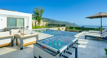 Luxury Villa in Kaş İslamlar with Magnificent Sea View and Jacuzzi