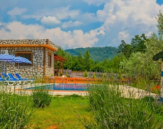 Muğla Fethiye'de Doğa İle İçiçe, Özel Havuzlu, Taş Villa - 5