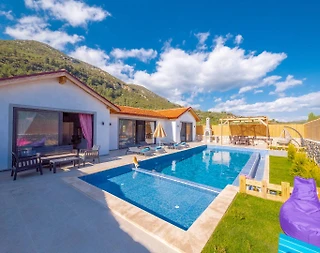 Kaş Hacıoğlan'da Sakin Konumda, Yetişkin ve Çocuk Havuzlu, Taş Villa - 2