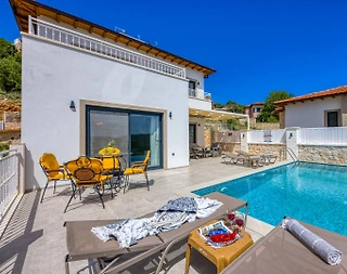 Kaş Çukurbağ'da Muhteşem Doğa Manzaralı, Özel Havuzlu, Şık Villa - 5