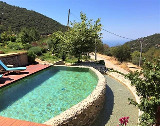 Kaş Sarıbelen'de Sakin Konumda, Özel Havuzlu, Jakuzili, Balayı Villası - 3