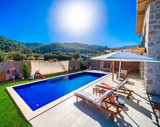 Kaş İslamlar'da Enfes Doğa Manzaralı, Özel Havuzlu, Kiralık Villa - 5