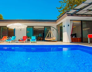 Kaş İslamlar'da Dağ ve Orman Manzaralı, Özel Havuzlu, 4 Kişilik Villa - 4