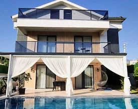 Seydikemer Gerişburnu'nda Geniş Aileler için Uygun, Özel Havuzlu, Modern Villa - 2
