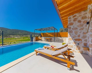 Kaş Sarıbelen'de Doğa İle İç İçe, Özel Havuzlu, 4 Kişilik Villa - 4