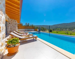 Kaş Sarıbelen'de Doğa İle İç İçe, Özel Havuzlu, 4 Kişilik Villa - 5