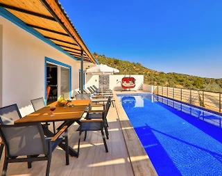 Kaş Üzümlü'de Harika Doğa Manzaralı, Özel Havuzlu, 3+1 Villa - 4