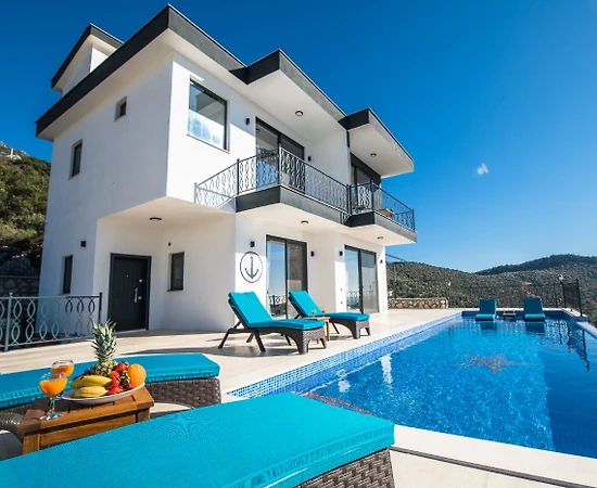 Kalkan Ulugöl'de Doğa ve Deniz Manzaralı, Özel Havuzlu, Lüks Villa - 1