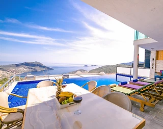 Kaş İslamlar'da Deniz Manzaralı, Özel Havuzlu, Jakuzili, Lüks Villa - 4