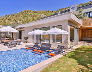 Kalkan İslamlar'da Sakin Konumda, Isıtmalı Havuzlu, Kiralık Villa - 5