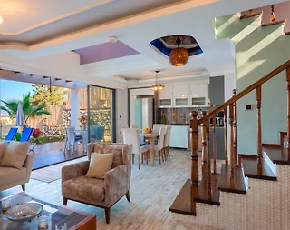 Fethiye Ölüdeniz'de Vadi Manzaralı, Özel Havuzlu, Modern Kiralık Villa - 4