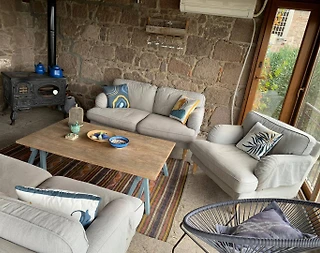 Çanakkale Behram'da Muhteşem Vadi Manzaralı, 8 Kişilik, Tarihi Taş Ev - 4