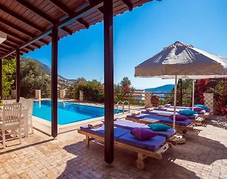 Kalkan'da Muhteşem Taş Mimarisine Sahip, Özel Havuzlu, Kiralık Villa - 5