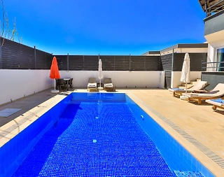 Kaş İslamlar'da Deniz Manzaralı, Özel Havuzlu, Ekonomik Villa - 3