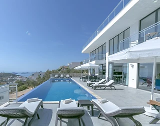 Kalkan'da Deniz ve Doğa Manzaralı, Sonsuzluk Havuzlu, Jakuzili Villa - 1