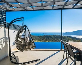 Kaş Bezirgan'da Enfes Deniz Manzaralı, Özel Havuzlu, Korunaklı Villa - 4
