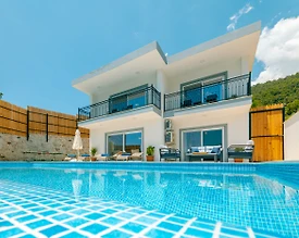 Kaş İslamlar'da Adalar ve Deniz Manzaralı, Özel Havuzlu, Kiralık Villa - 2